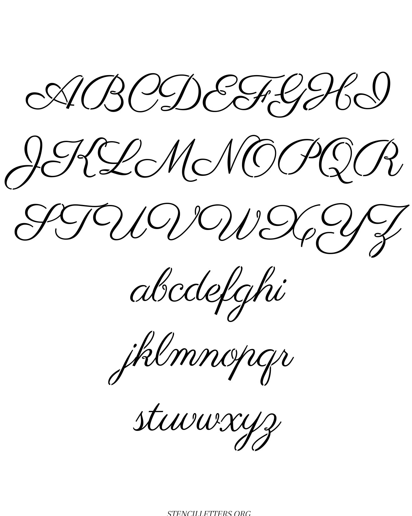 Printable Calligraphy Letters