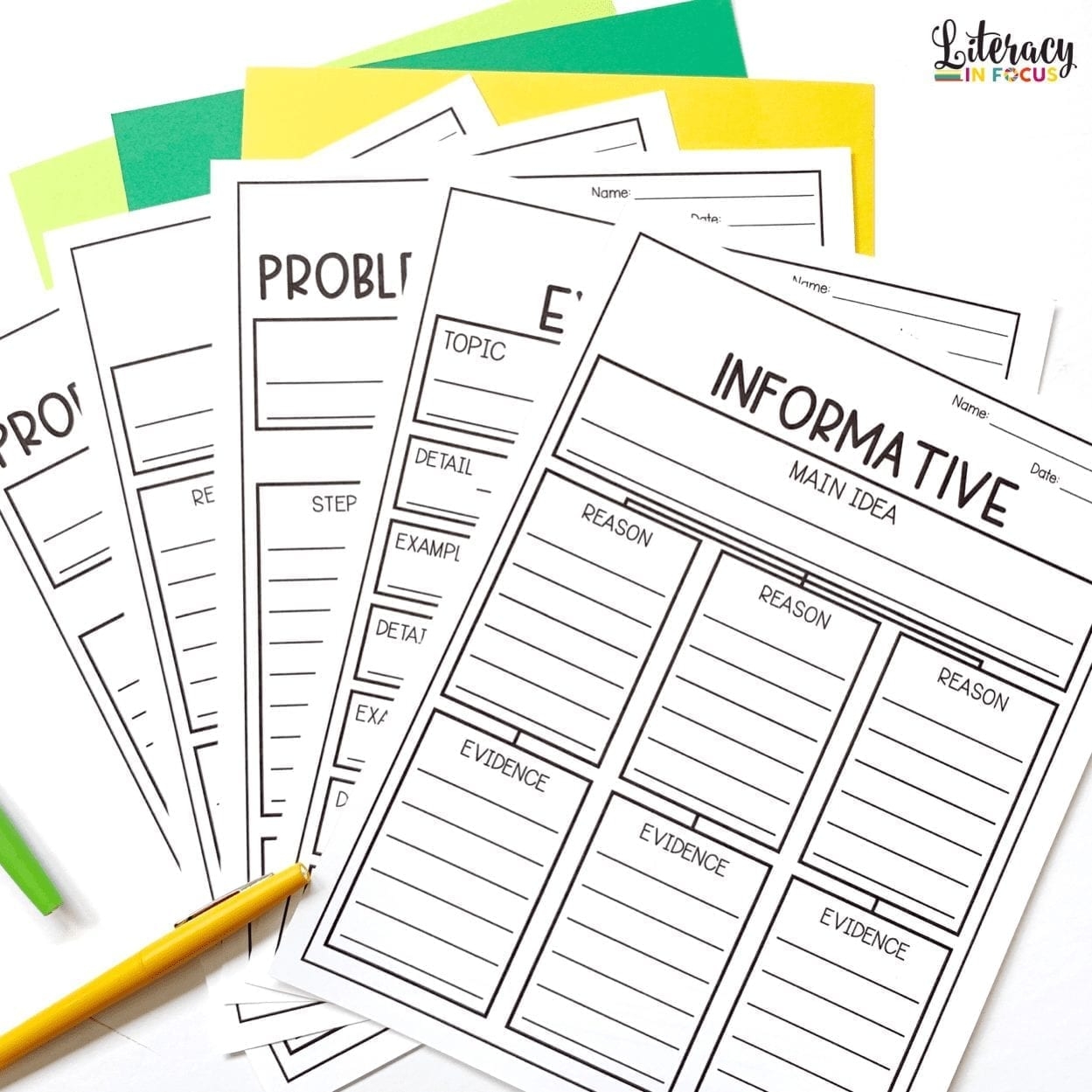 7 Graphic Organizers For Expository Writing Literacy In Focus