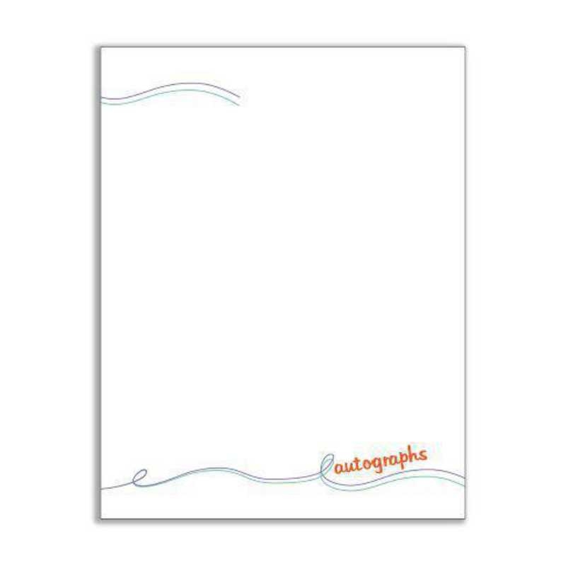 Autograph Section Insert Book Size 8 