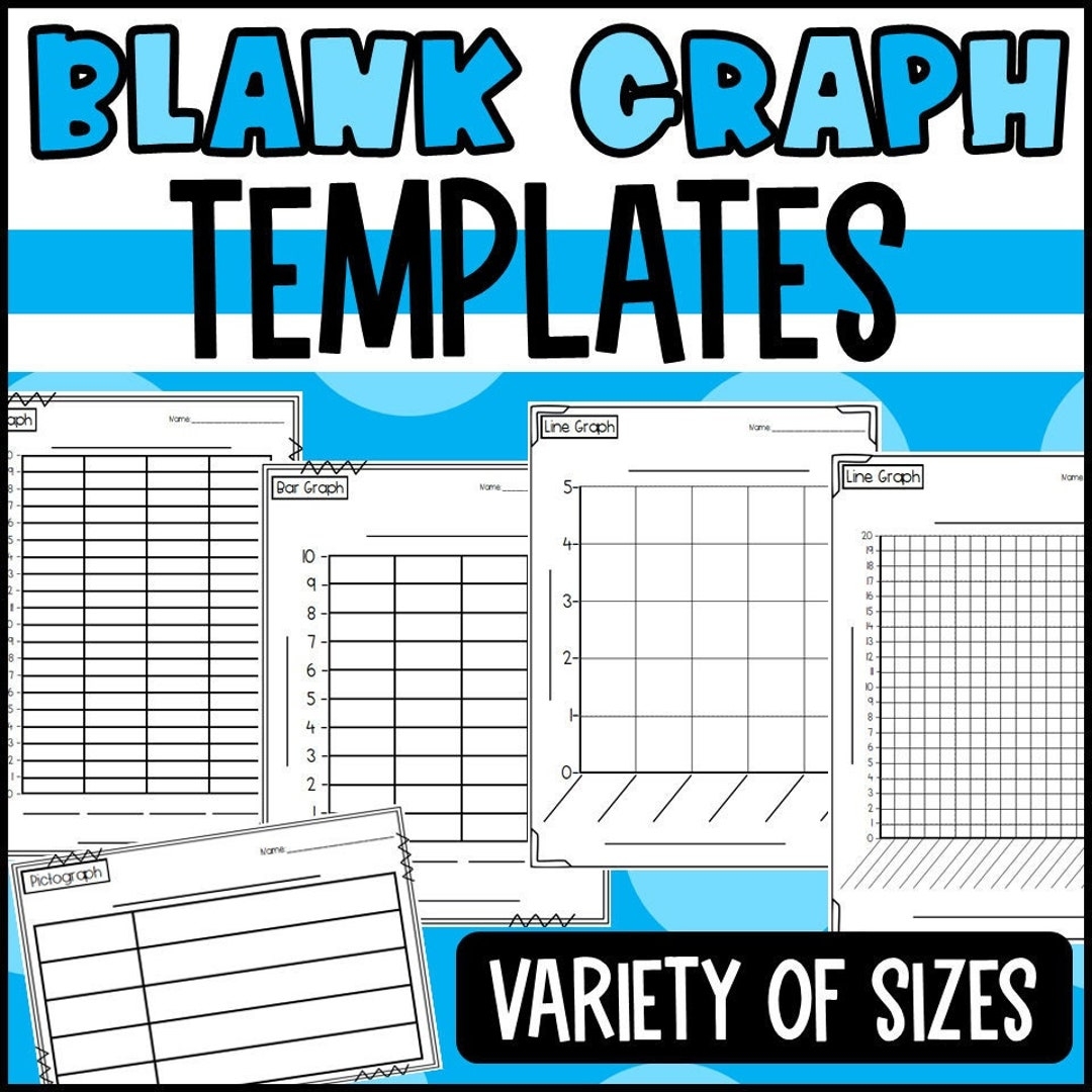 Blank Graph Templates For Primary Bar Graphs Line Graphs And Pictographs Worksheets Kindergarten To Second Grade Etsy