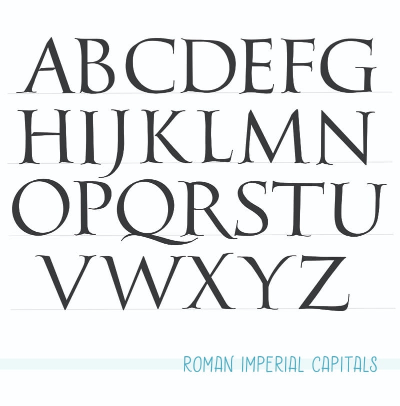Calligraphy Alphabet Examples FREE WORKSHEETS