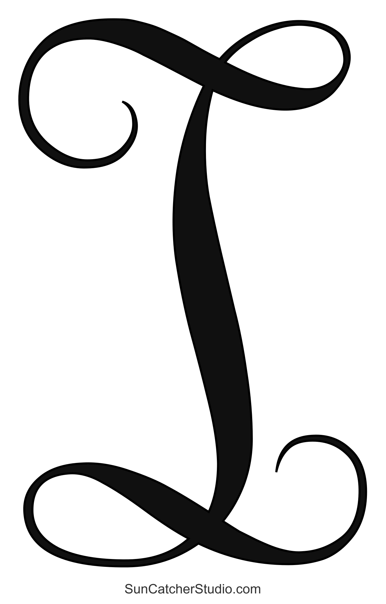 Calligraphy Alphabet Letters Printable Monogram Font Free Printables Monograms Design Tools Patterns DIY Projects