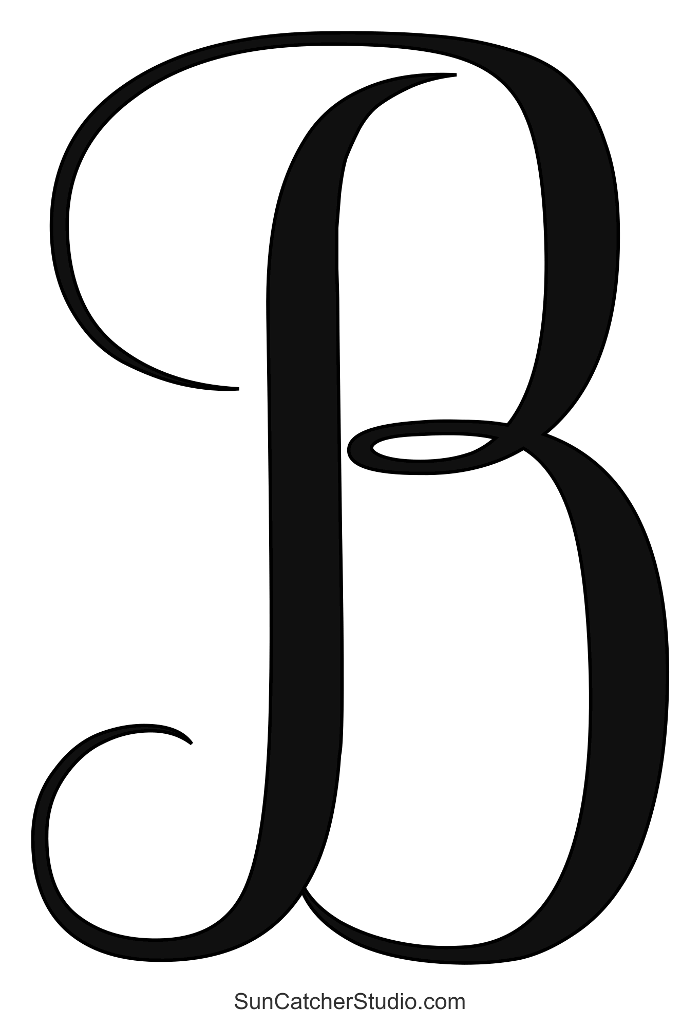 Calligraphy Alphabet Letters Printable Monogram Font Free Printables Monograms Design Tools Patterns DIY Projects