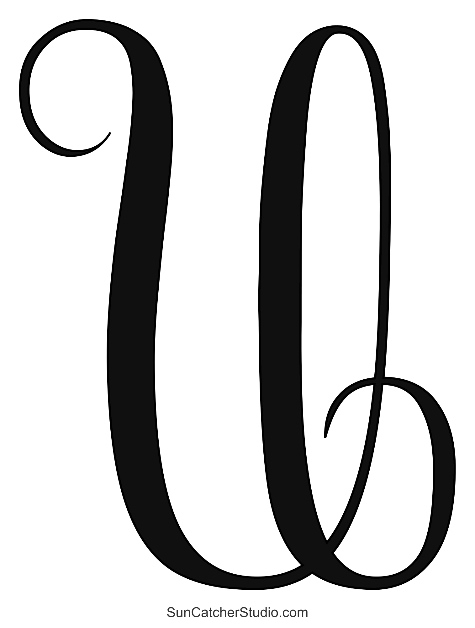 Calligraphy Alphabet Letters Printable Monogram Font Free Printables Monograms Design Tools Patterns DIY Projects