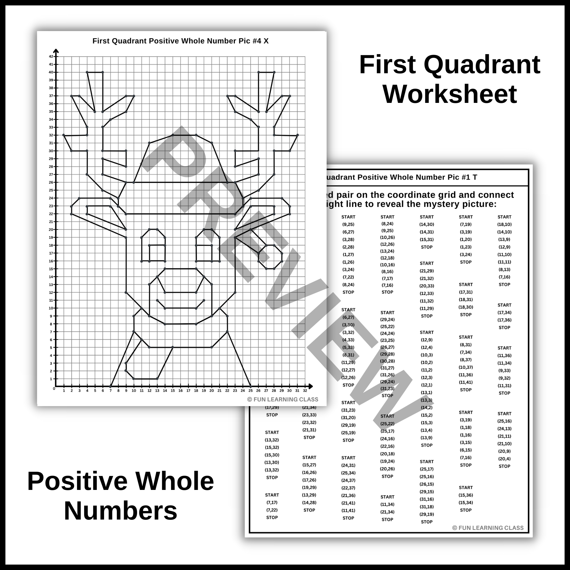 Mystery Graph Pictures Printable Free