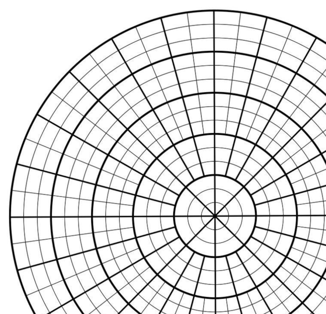 Circle Graph Template PDF Etsy UK