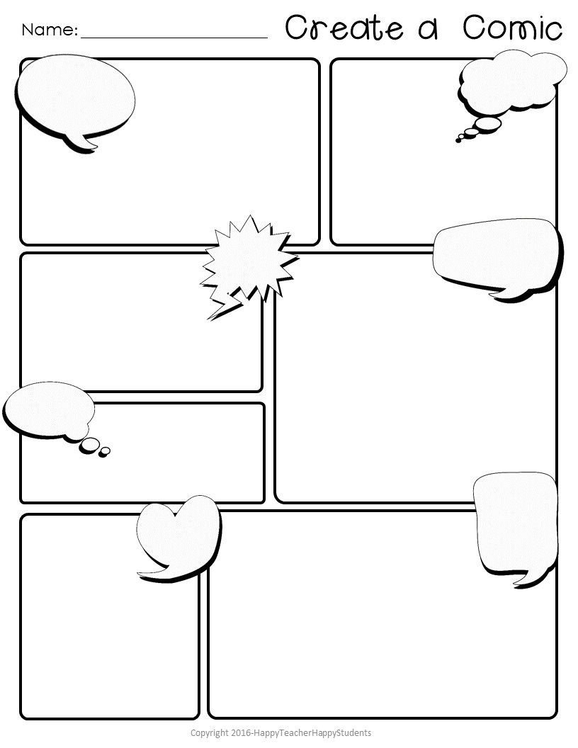 Graphic Novel Template Printable