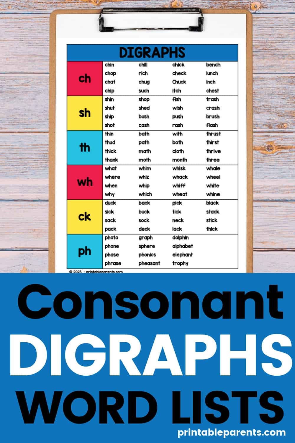 Digraphs Printables