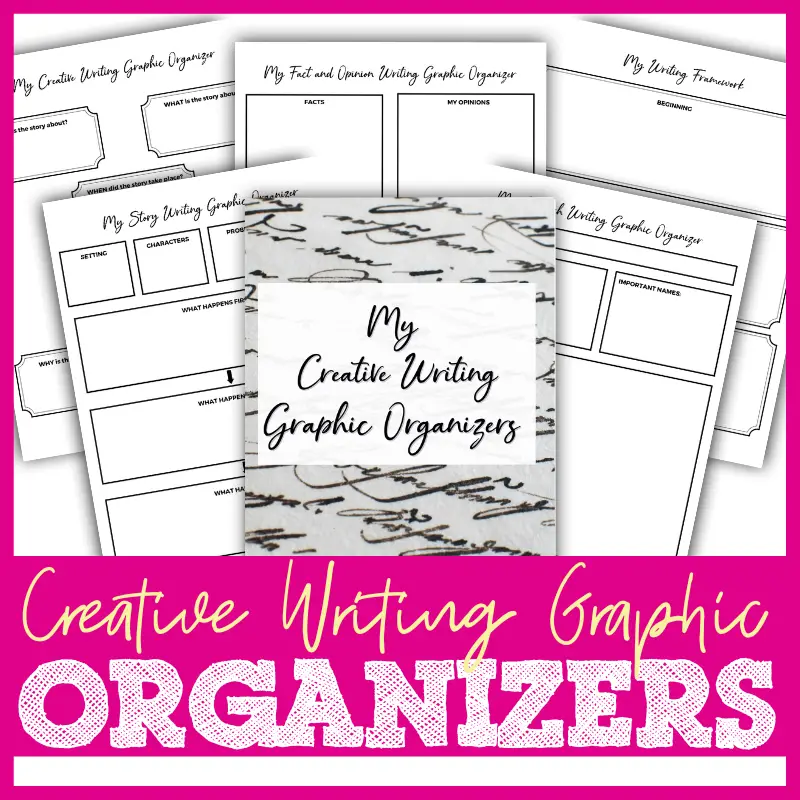Creative Writing Graphic Organizers FREE Printable Pack 