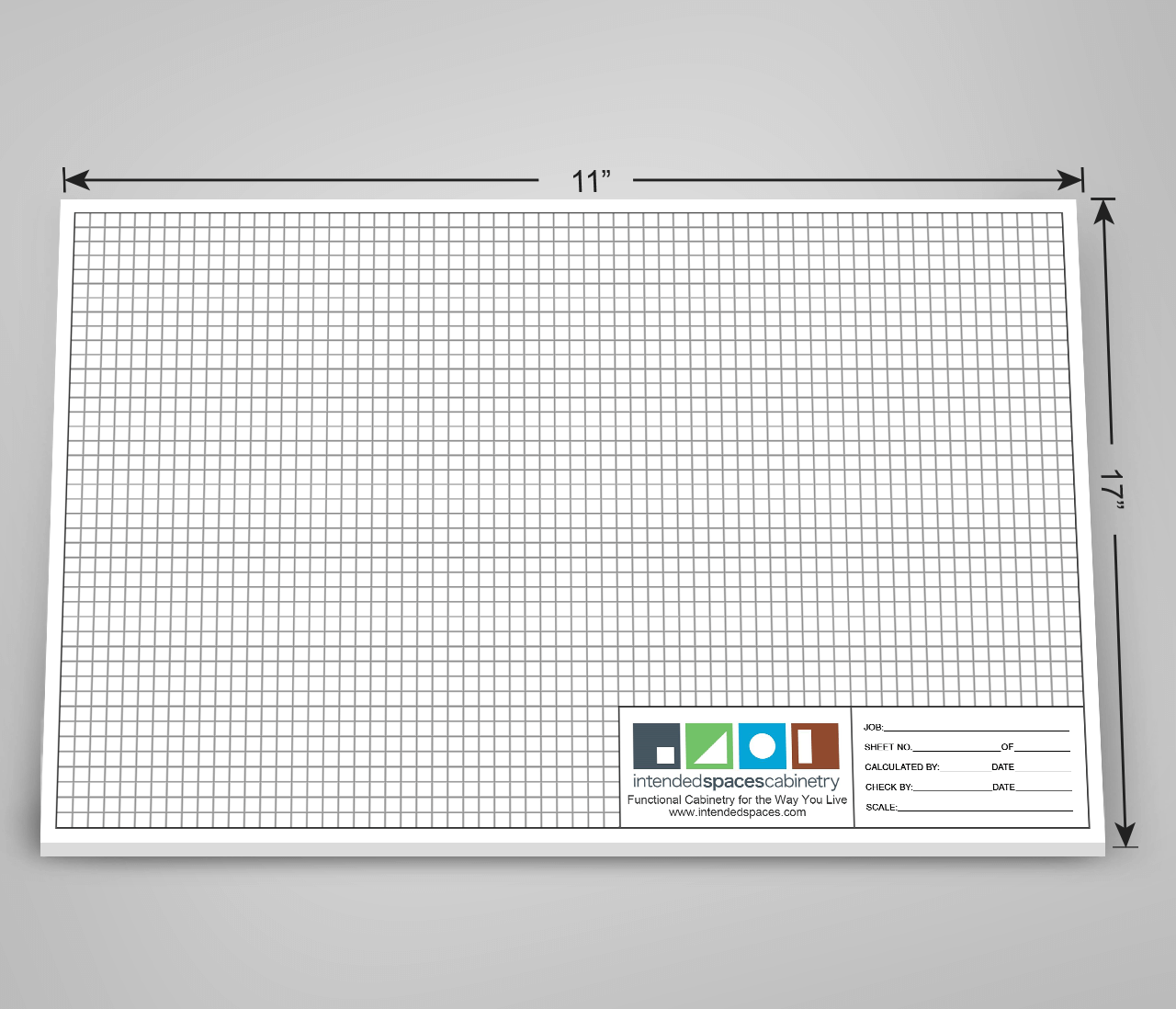 Custom Graph Paper Fashion Pads 17 X