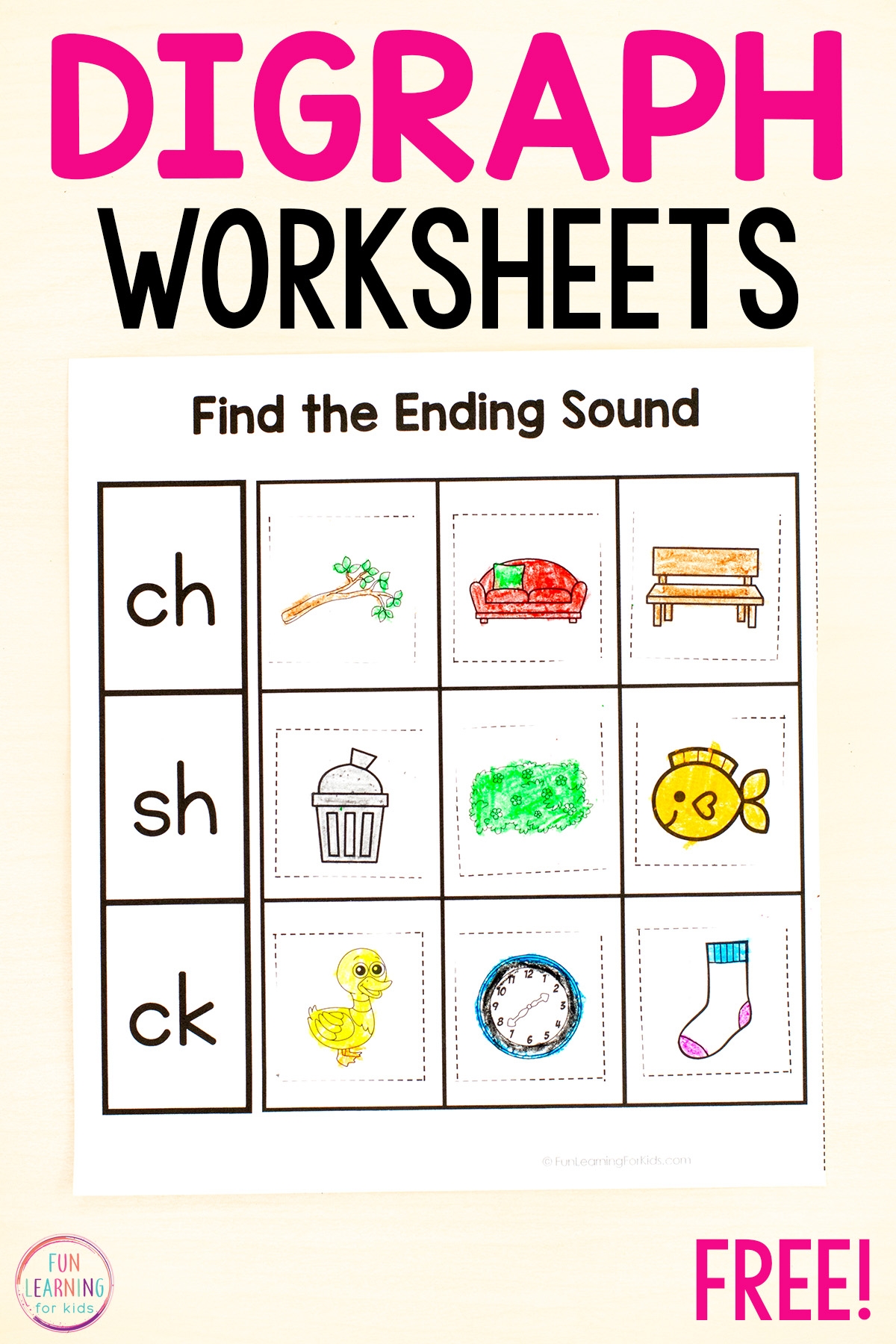 Digraph Sounds Sort Cut Paste
