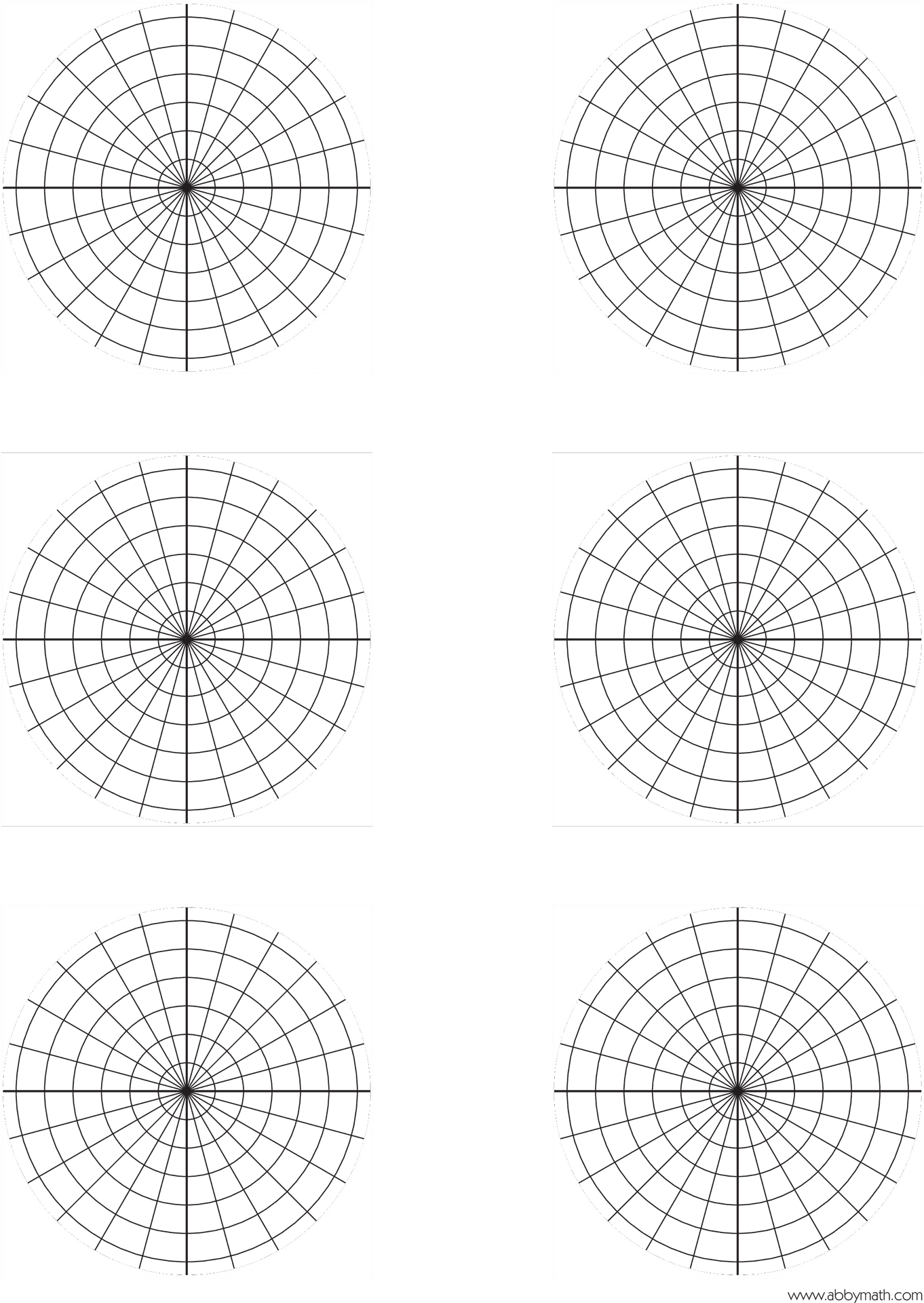 Download Polar Coordinate Grids Set Wallpapers