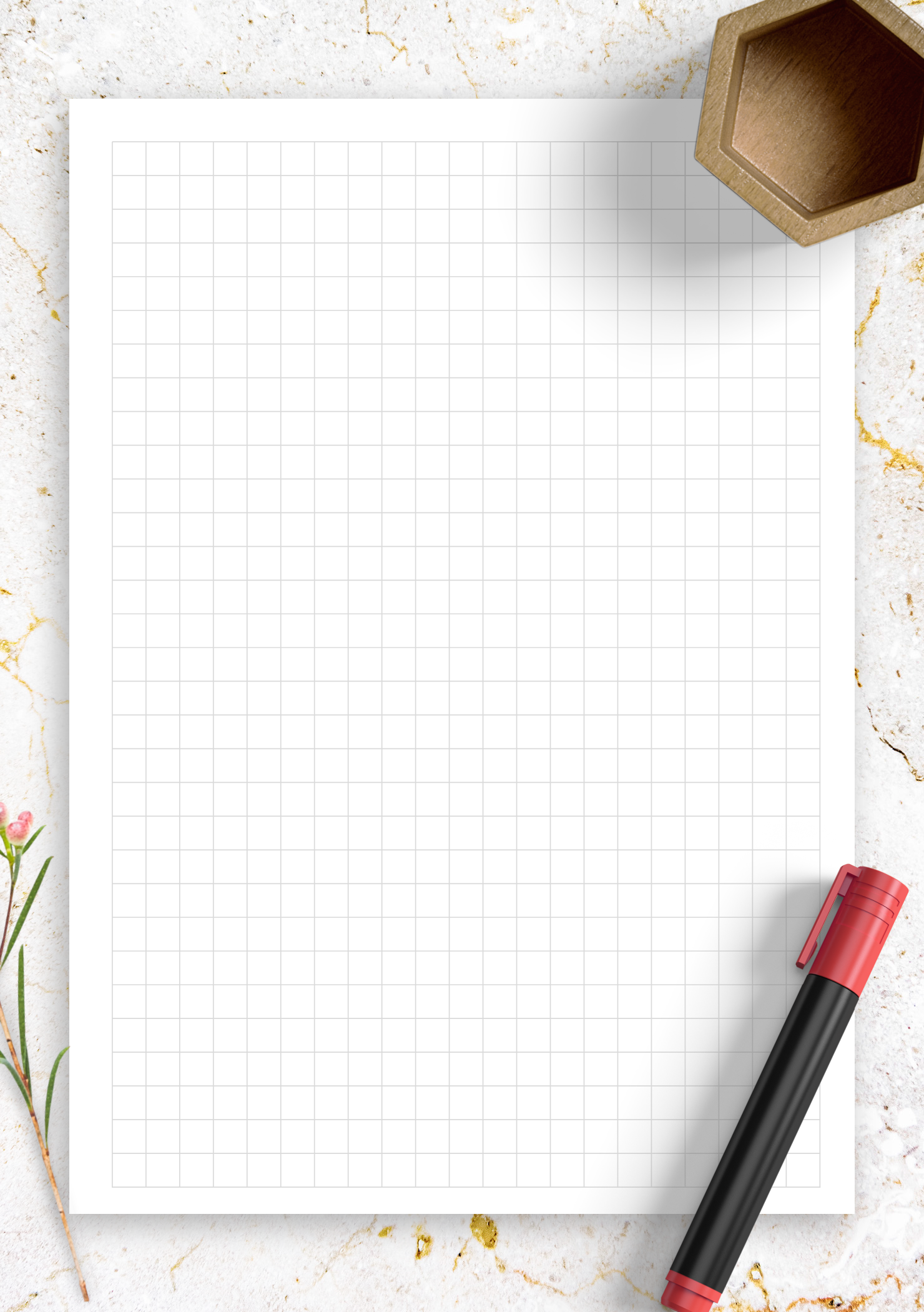 1 Inch Printable Graph Paper