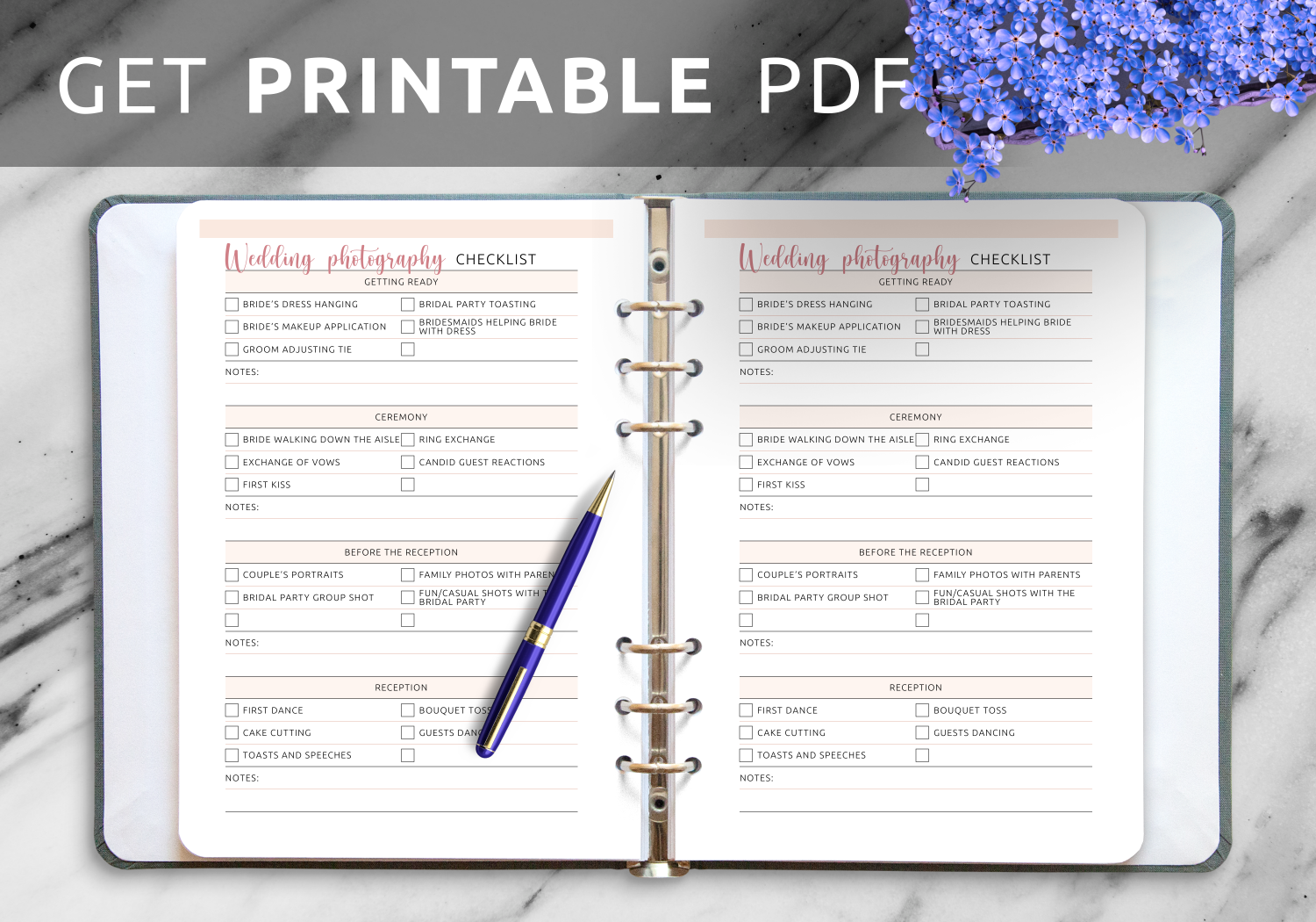 Download Printable Wedding Photography Checklist PDF