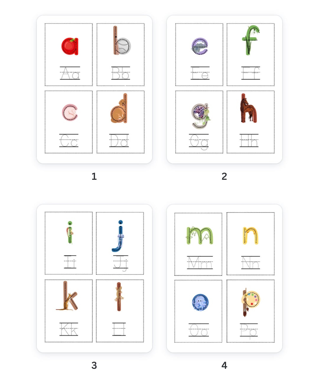Embedded Mnemonics Alphabet A Through Z With Pictures Of Most Common Sounds And Short Vowels Etsy