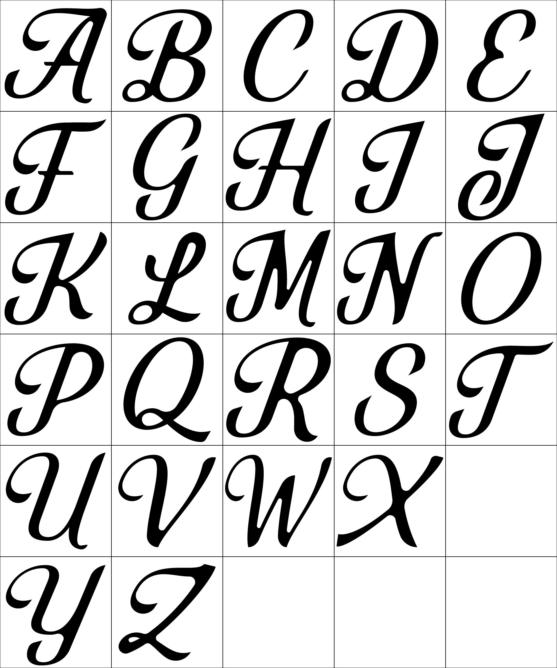 Fancy Calligraphy Alphabet 8 Free PDF Printables Printablee