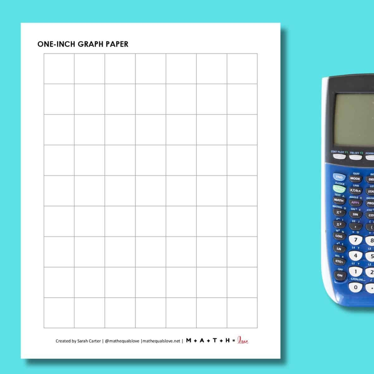 Printable One Inch Graph Paper