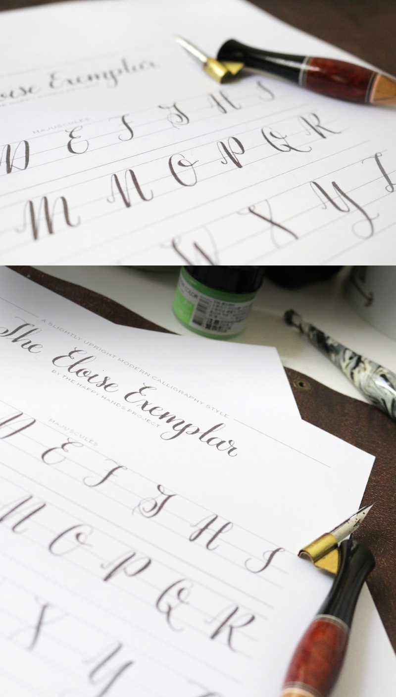 FREE PRINTABLE MODERN CALLIGRAPHY ALPHABET Happy Hands Project