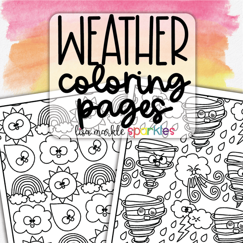 Free Weather Coloring Pages Printable PDF Lisa Markle Sparkles Clipart And Graphic Design