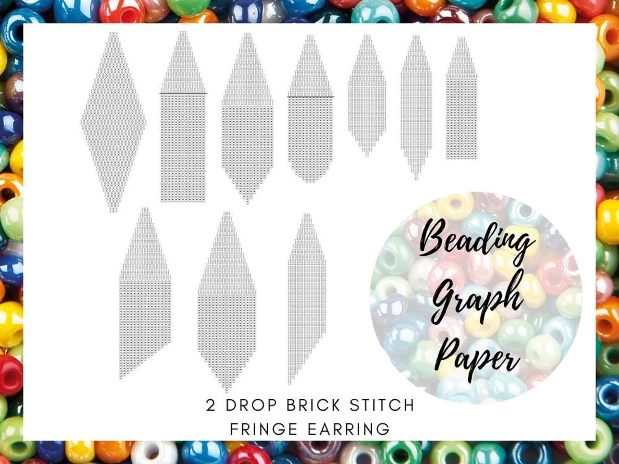 Free Printable Brick Stitch Earring Graph Paper