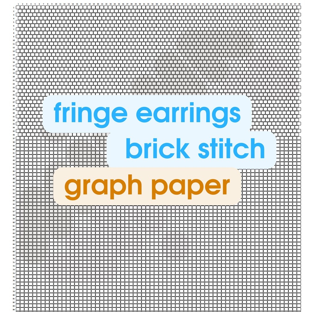 Fringe Earrings Brick Stitch Graph Paper Etsy