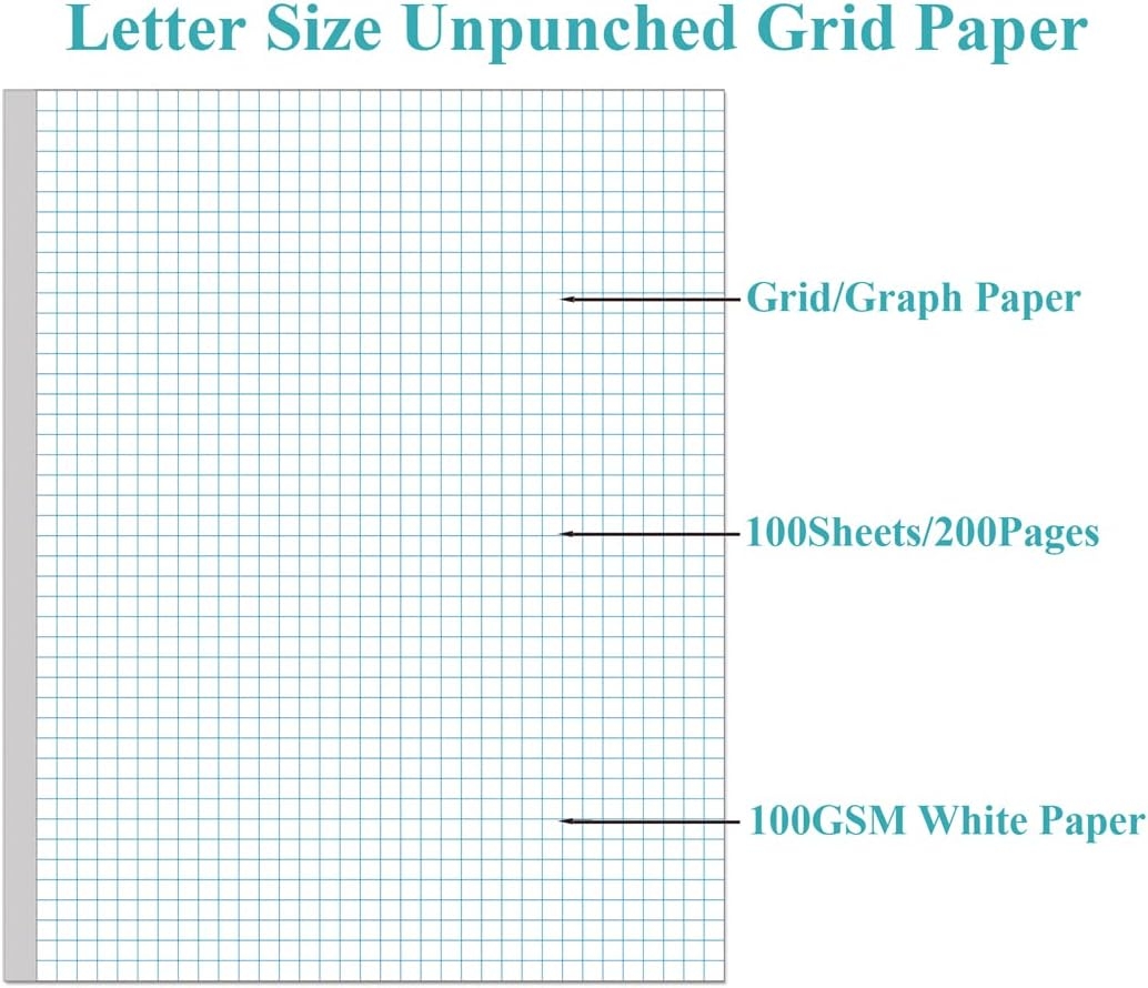 Graph Paper A4 Grid Paper 4x4 Blue Quad Rule Ghana Ubuy