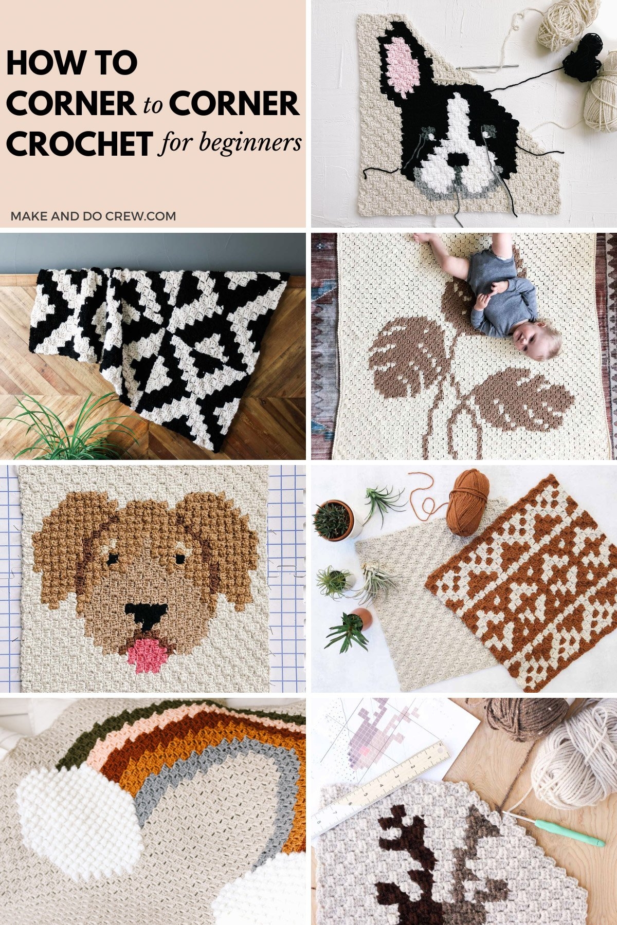 How To Corner To Corner Crochet C2C For Beginners Patterns