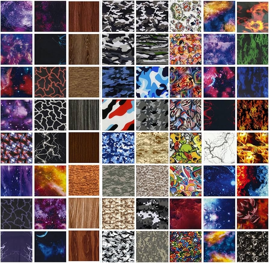 Hydrographics Film Water Transfer Printing 10 Packs Amazing Random Water Transfer Film 10 Rolls X 10 Feet Amazon de Everything Else
