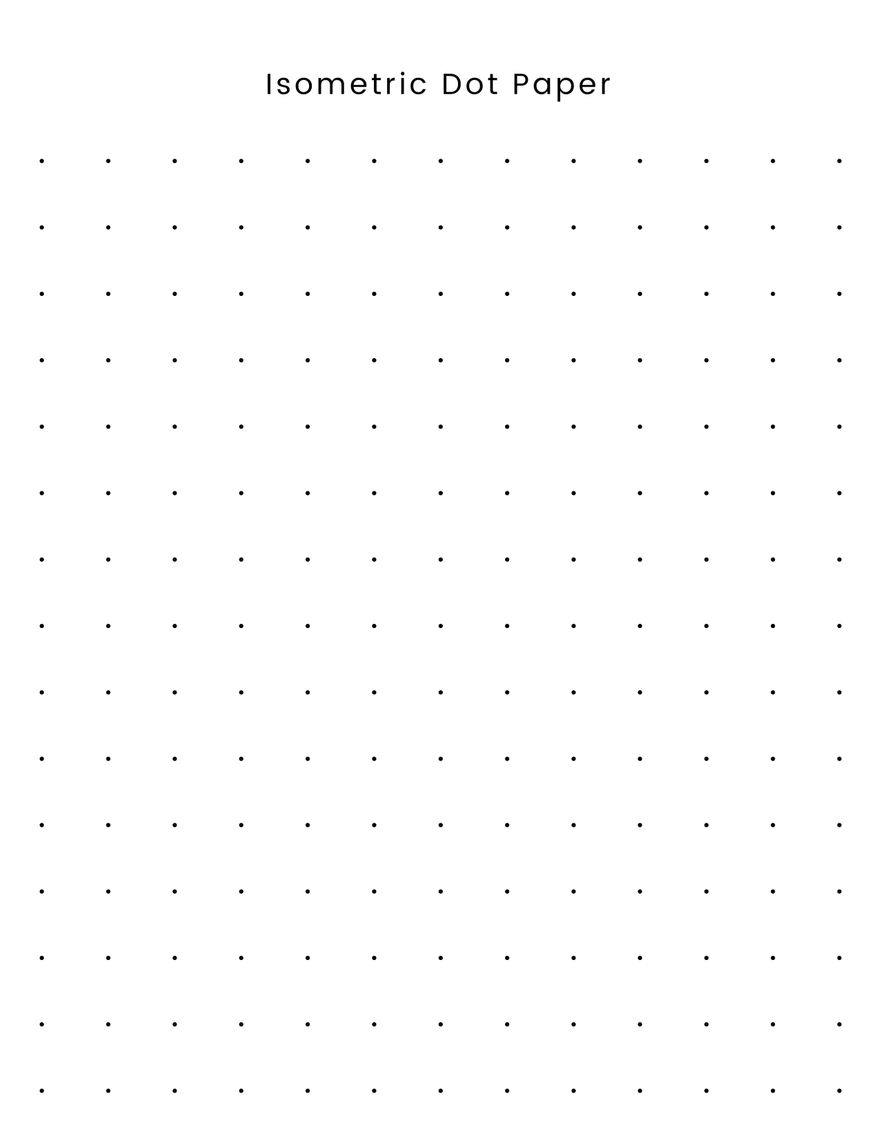 Isometric Dot Paper In Illustrator Word PSD Download Template
