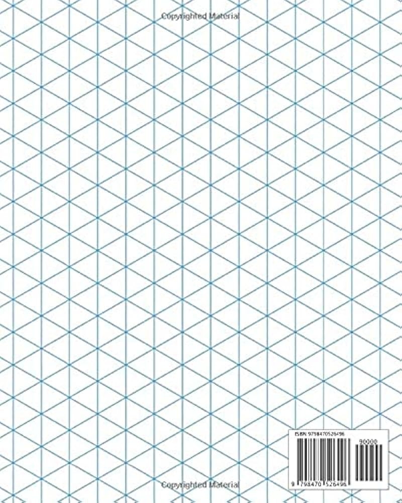 Isometric Graph Paper Blue Lines Isometric Graphing Paper Graph Paper Isometric Blue Lined Isometric Grid 8 X 10 120 Pages Matte Cover Willow Wild Amazon de Books