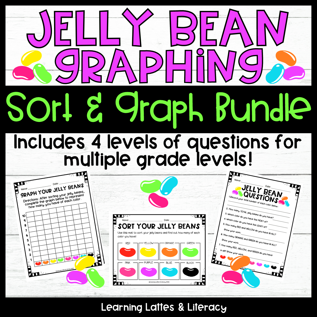 Jelly Beans Math Activity Sort And Graph Math Center Easter Spring Activities Made By Teachers