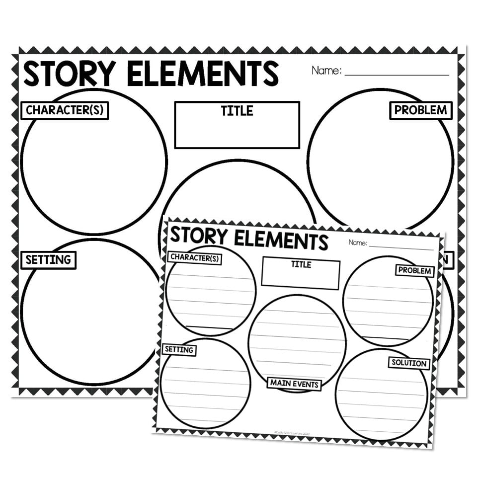 Lucky Little Toolkit Literacy Reading Graphic Organizers Story Elements Lucky Little Learners