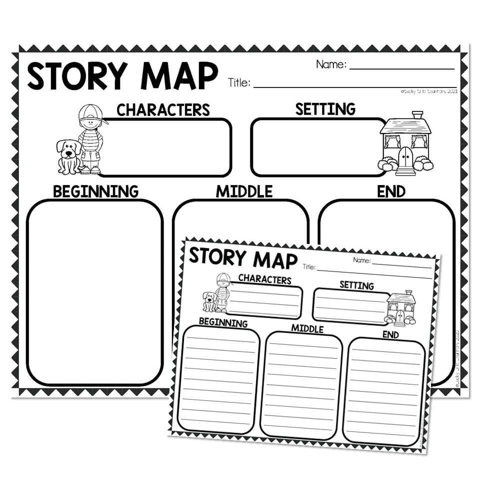 Lucky Little Toolkit Literacy Reading Graphic Organizers Story Map Lucky Little Learners