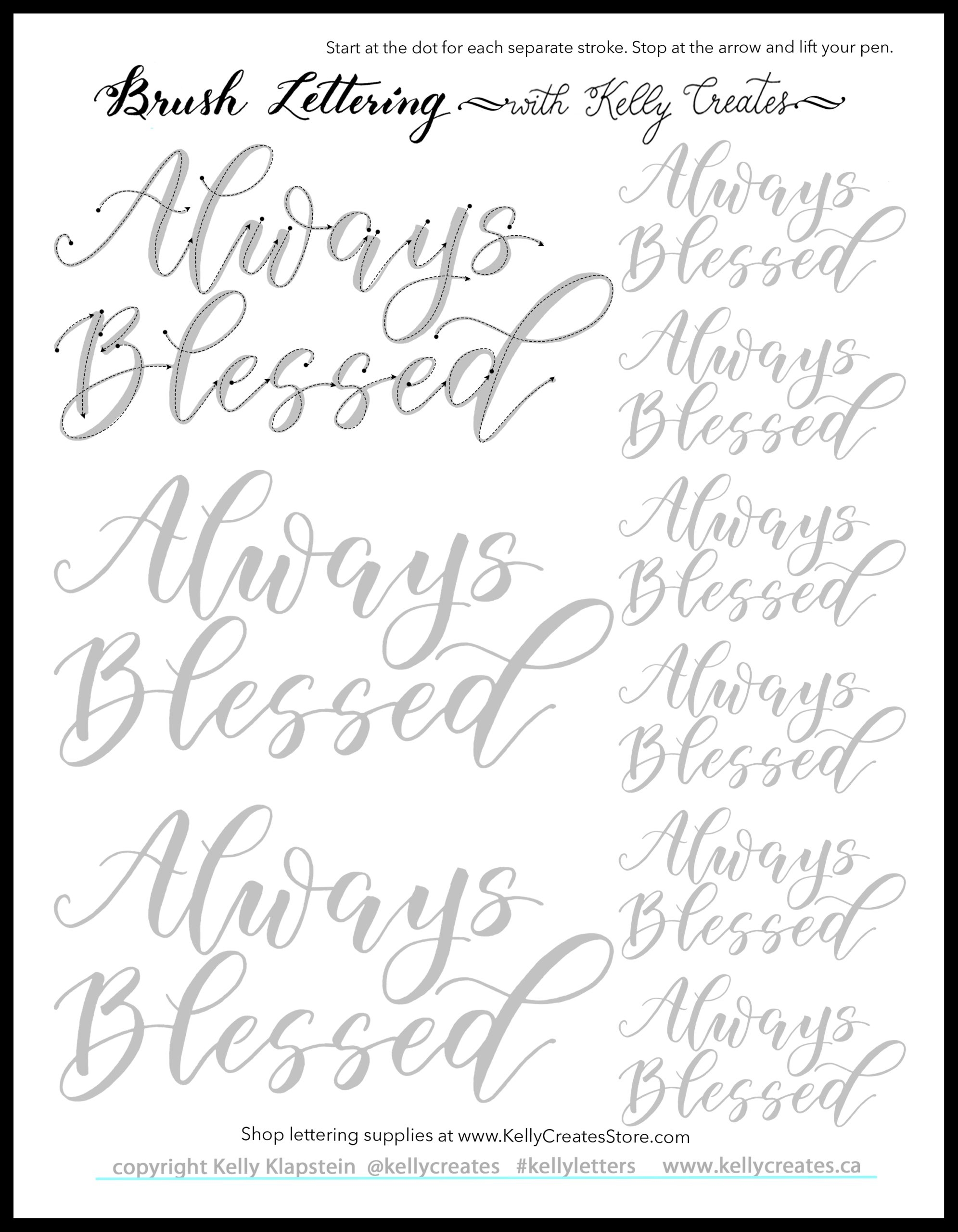 Free Printable Calligraphy Worksheets For Beginners