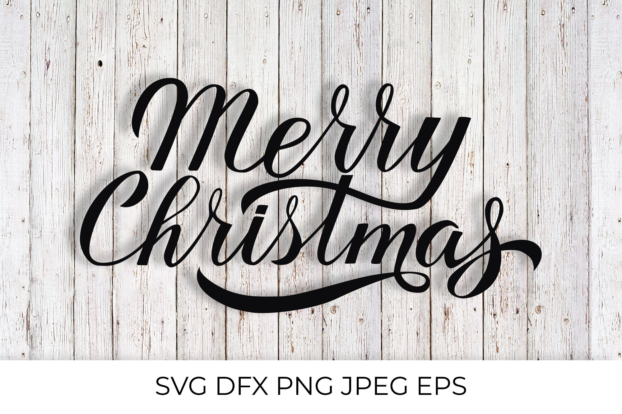 Merry Christmas Calligraphy Lettering SVG By LaBelezoka TheHungryJPEG