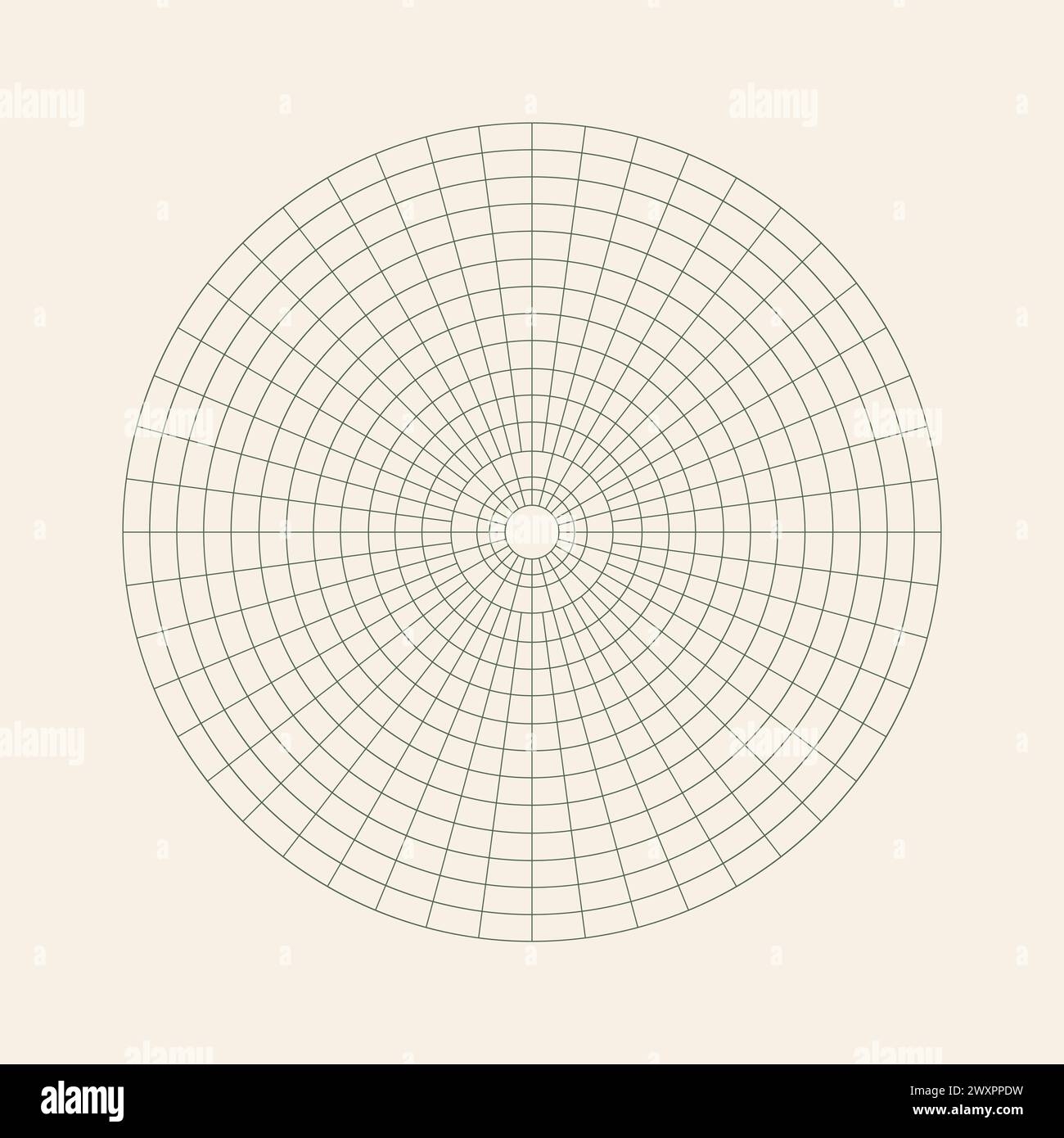 Polar Coordinate Circular Grid Isolated On White Background 360 Degrees Scale Blank Polar Graph Paper Vector Illustration Mathematical Graph Stock Vector Image Art Alamy