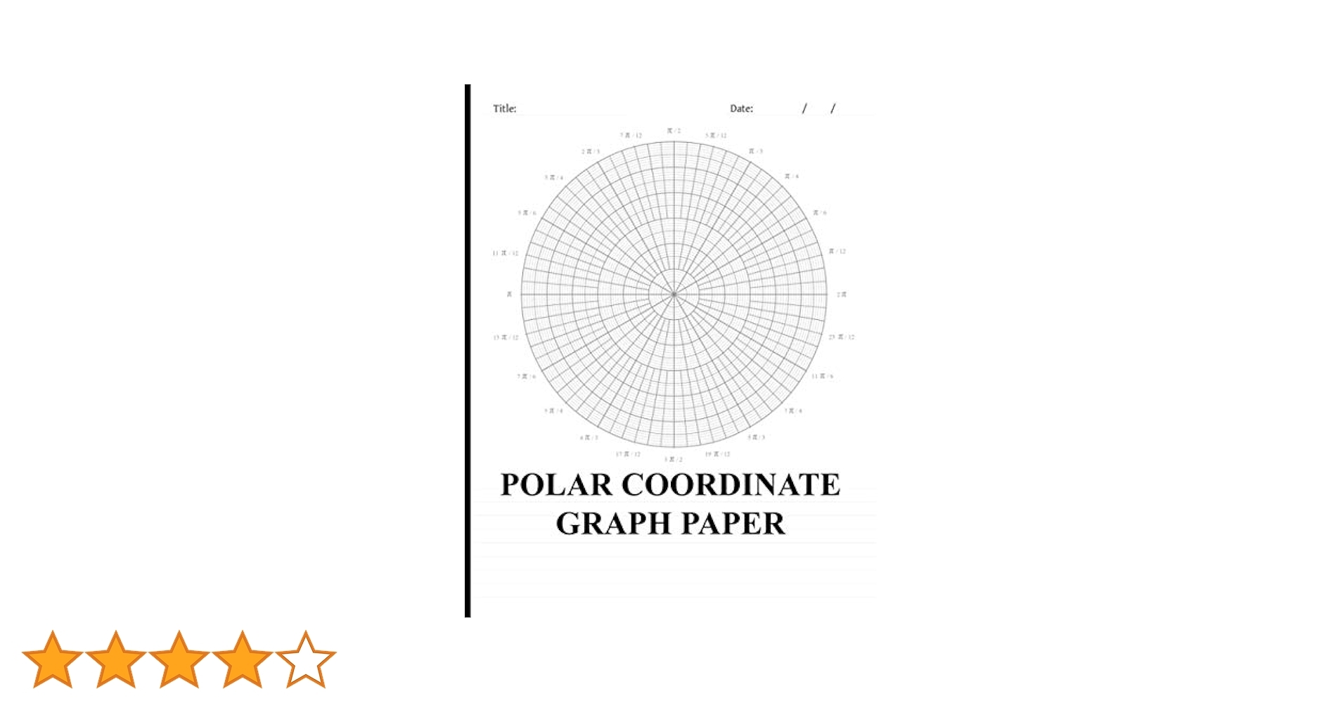 Polar Coordinates Graph Paper Circular Grid Notebook Using Radians Press Skoobgol Amazon de Books