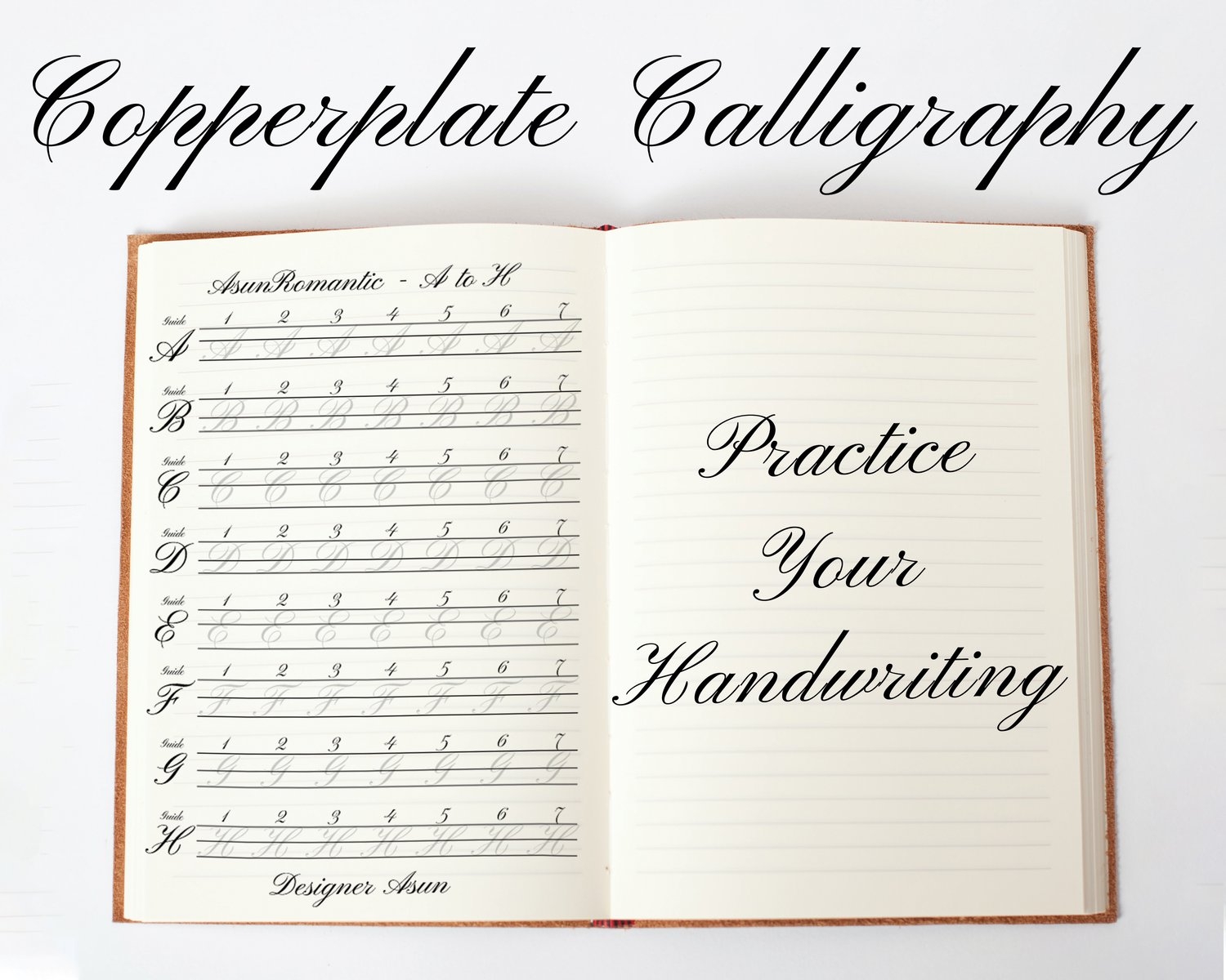 Printable Copperplate Calligraphy Tracing Paper Printable Copperplate Letter Worksheet Calligraphy Practice For Beginners Payhip