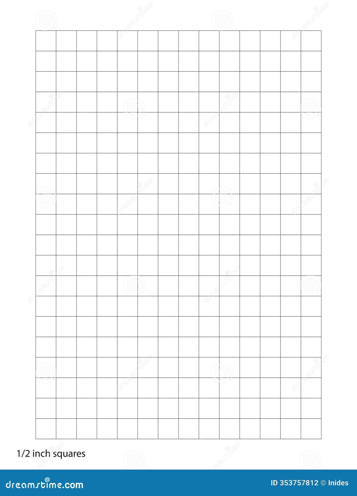 Printable Graph Paper 1/2 Inch