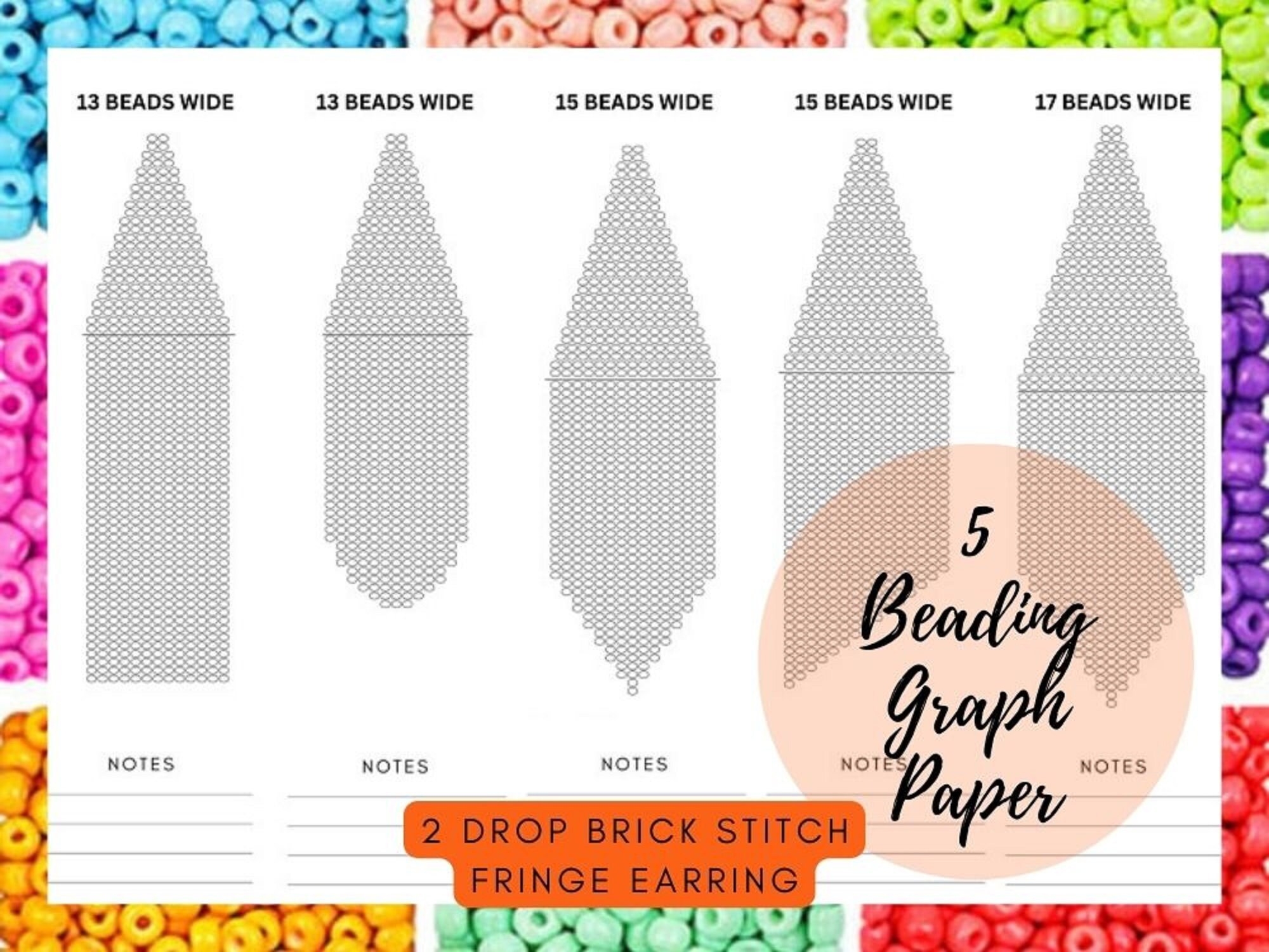 Seed Bead Earring Graph Paper