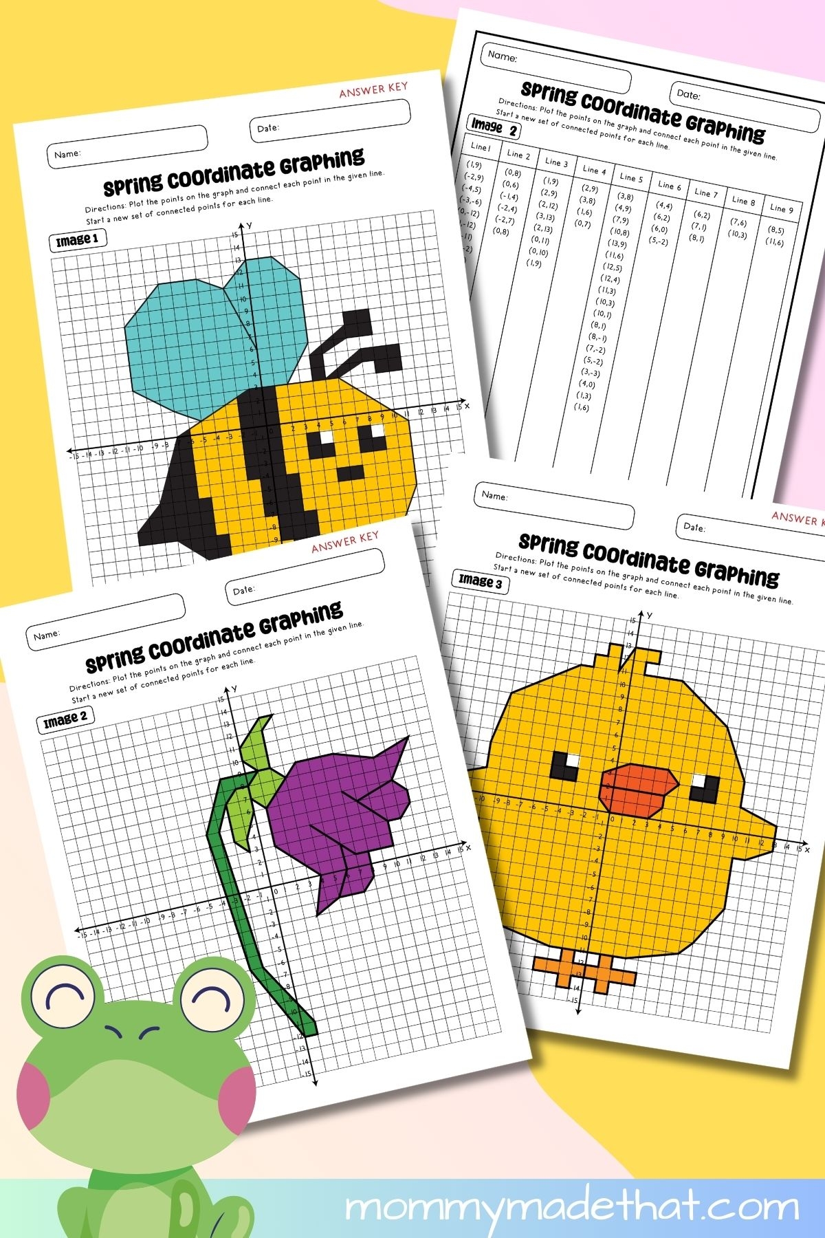 Coordinate Graphing Pictures Free Printable