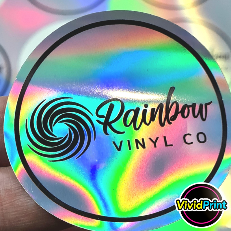 VividPrint Inkjet Printable Holographic Vinyl A4 Rainbow Vinyl Co