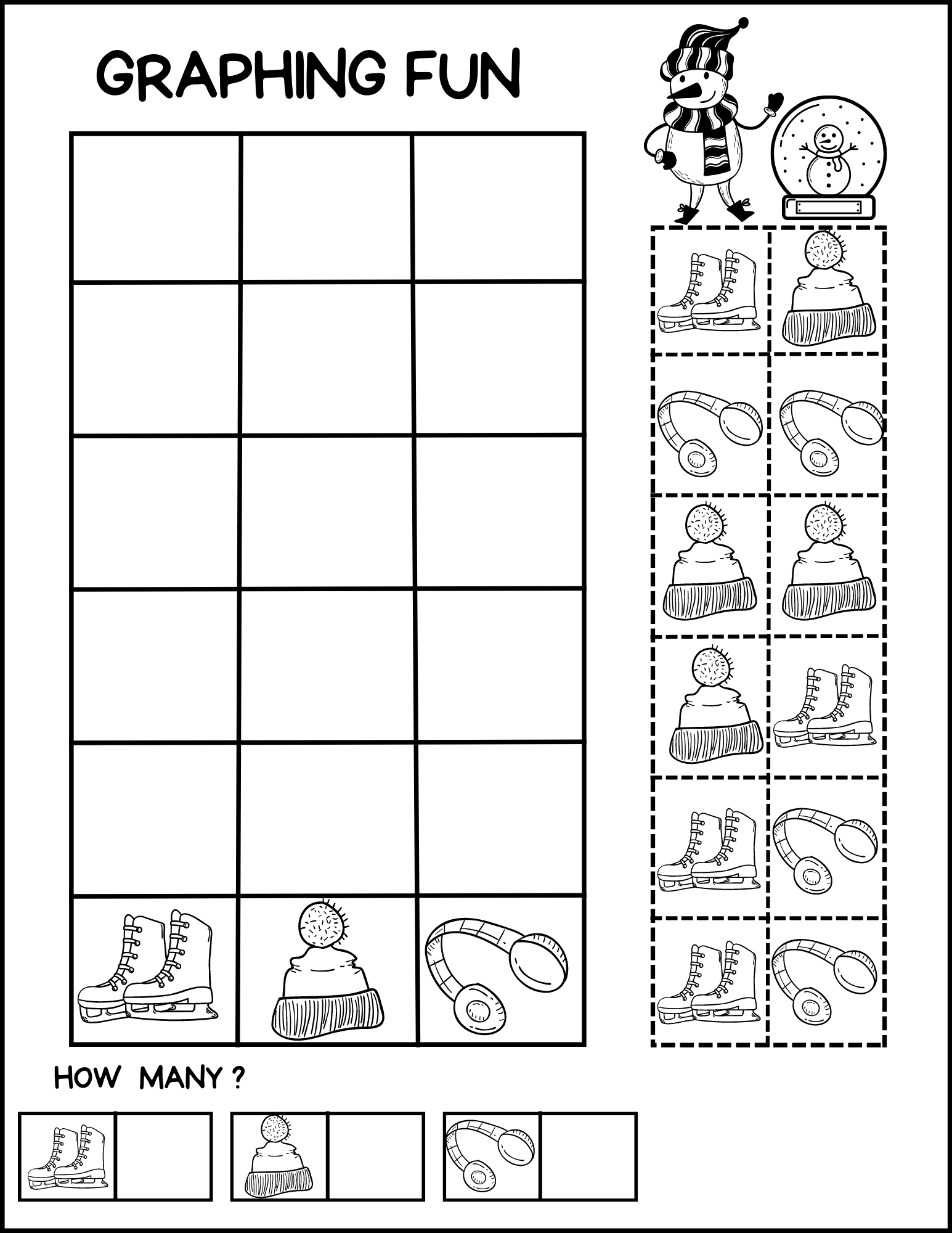 Winter Graphing Worksheets Winter Math Kindergarten Graphing Printable Made By Teachers