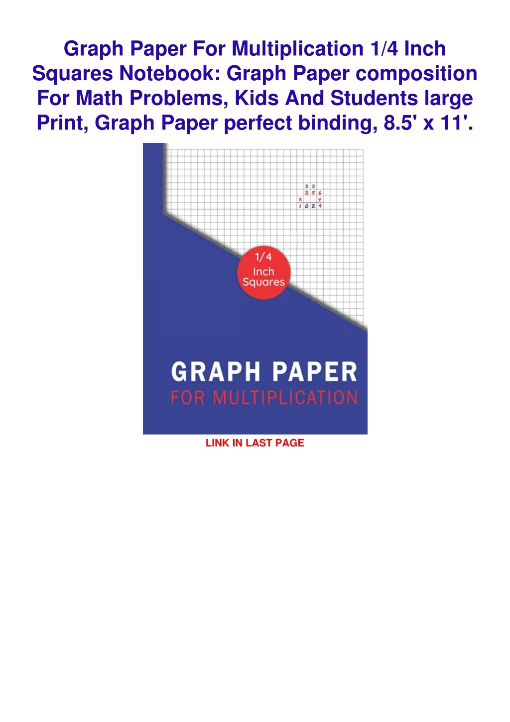 1 2 Inch Graph Paper Graph Paper Notebook 1 4 Grid 120 Pages For Math Drawing 8 5x11 Graph Paper For Drawing