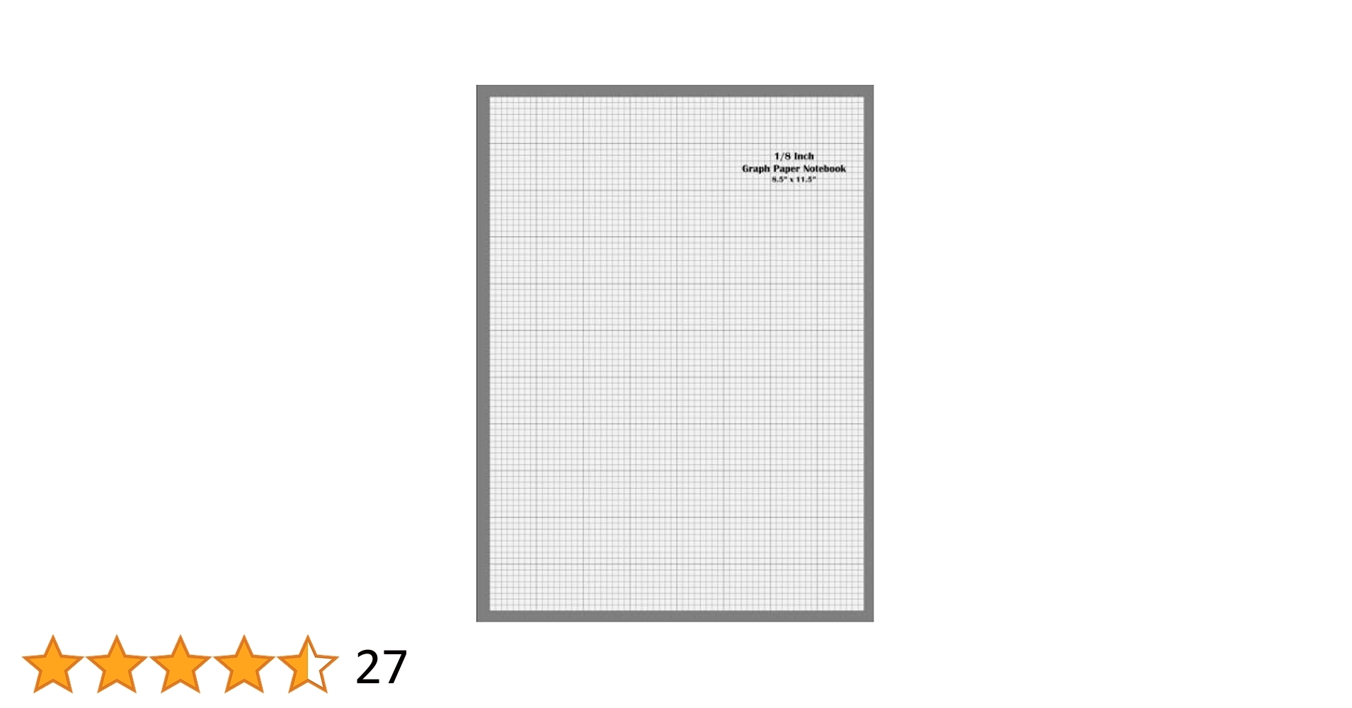 1 8 Inch Graph Paper Notebook 8 Squares Per Inch Grid Ruled Paper Pad 8 X 8 Quad Rule Notepad 100 Pages 50 Sheets 90gsm White Large 8 5 X Engineering Science 
