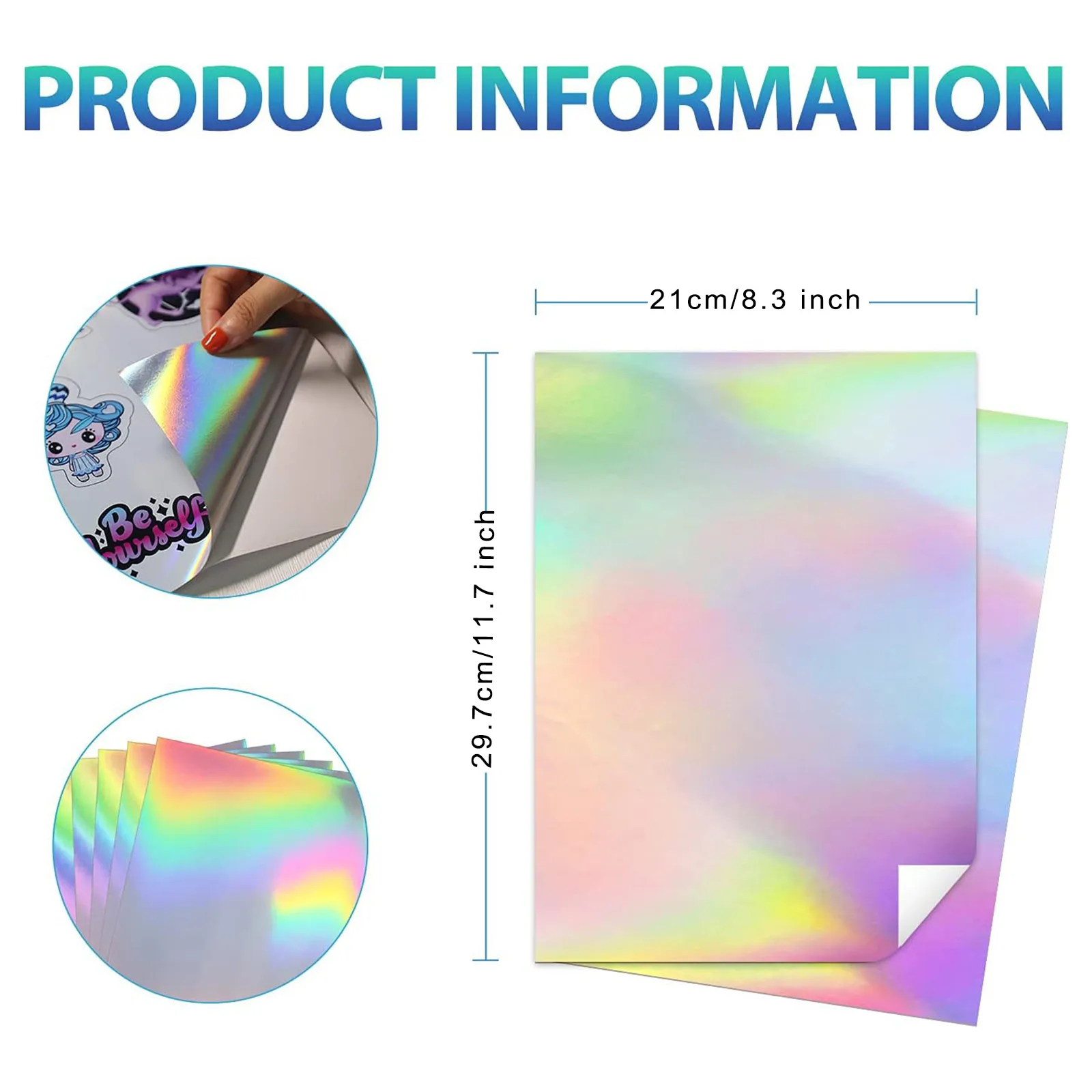 10sheets A4 Holographic Printable Sticker Paper For Ink Jet Laser Printer Vinyl Sticker Printable Paper Waterproof 8 3 11 7 AliExpress 21