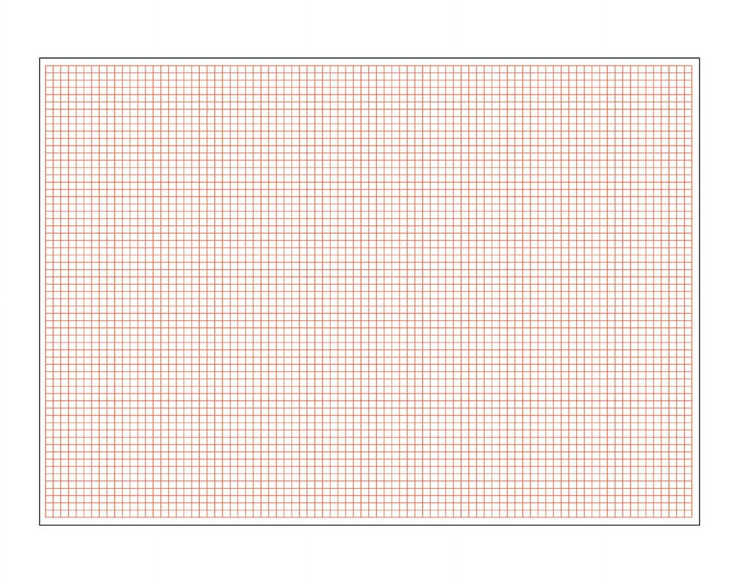 17 X 22 Graph Paper 1 4 Squares Red lined 25 Sheets Walmart