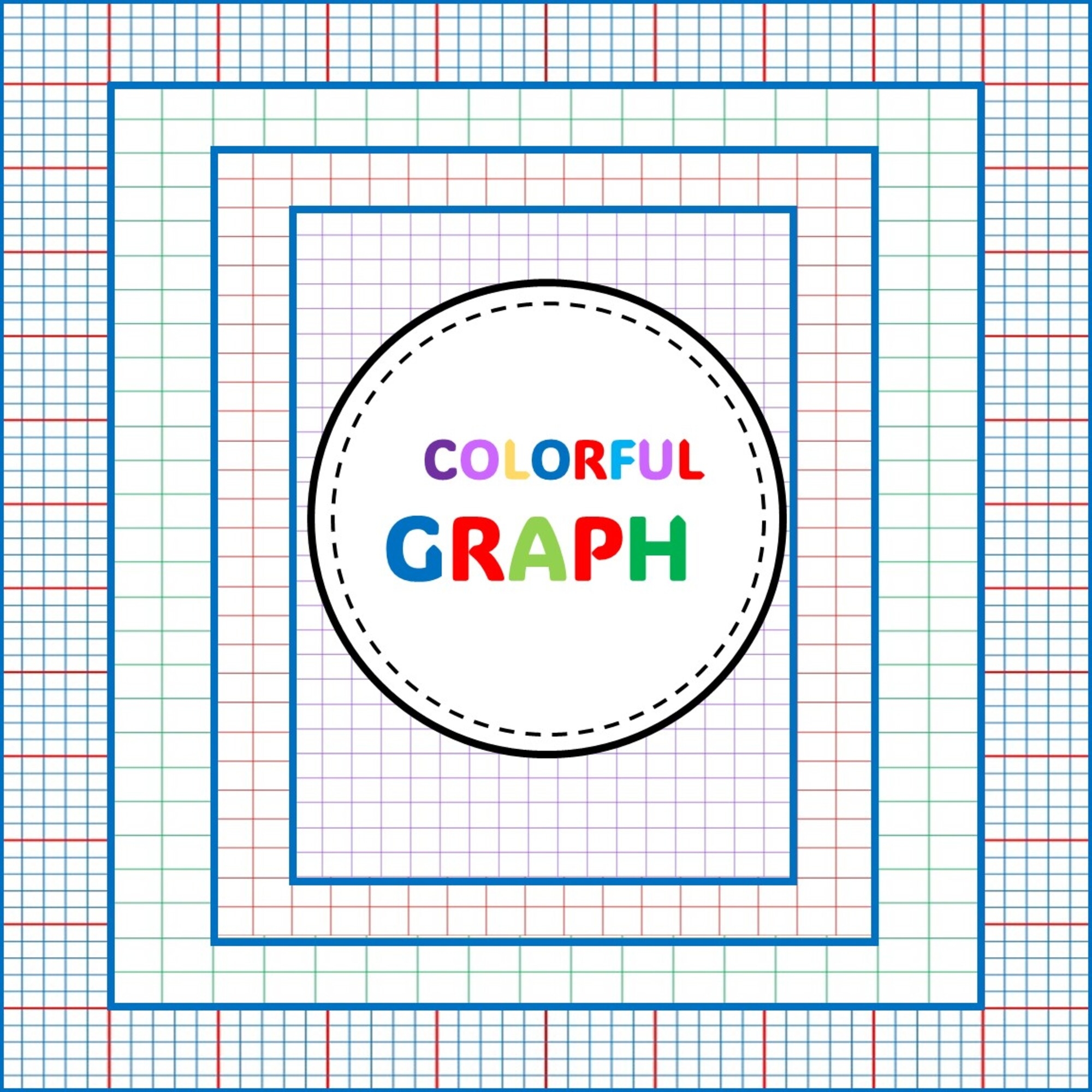 20 Sheets Colorful Graph Paper Multi Squares Made By Teachers