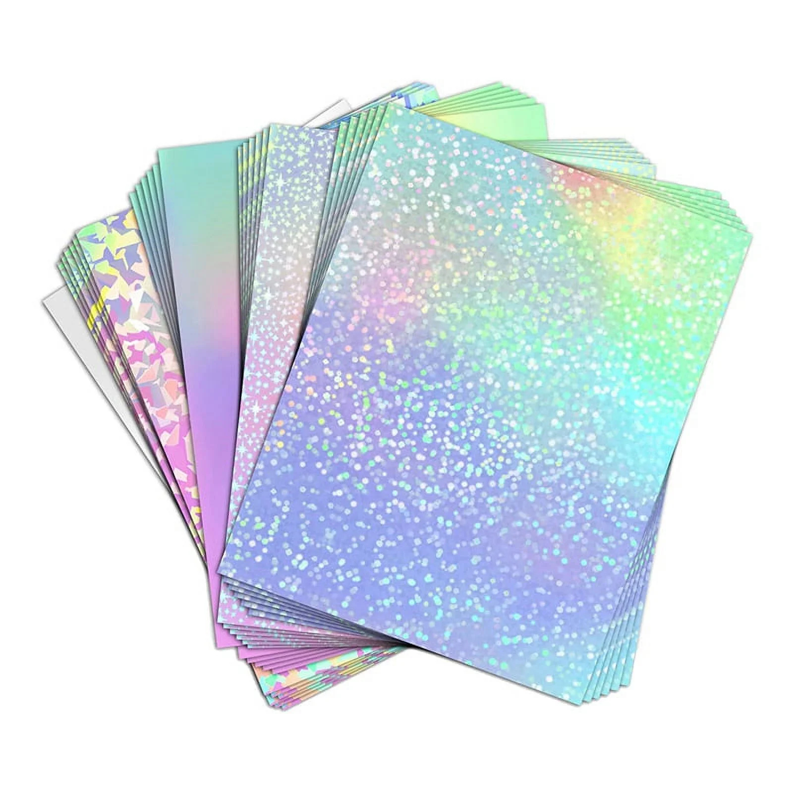 24 Sheets Vinyl Sticker Paper For Inkjet Printer Printable Glossy Sticker Paper And Holographic Laminate Sheets Walmart