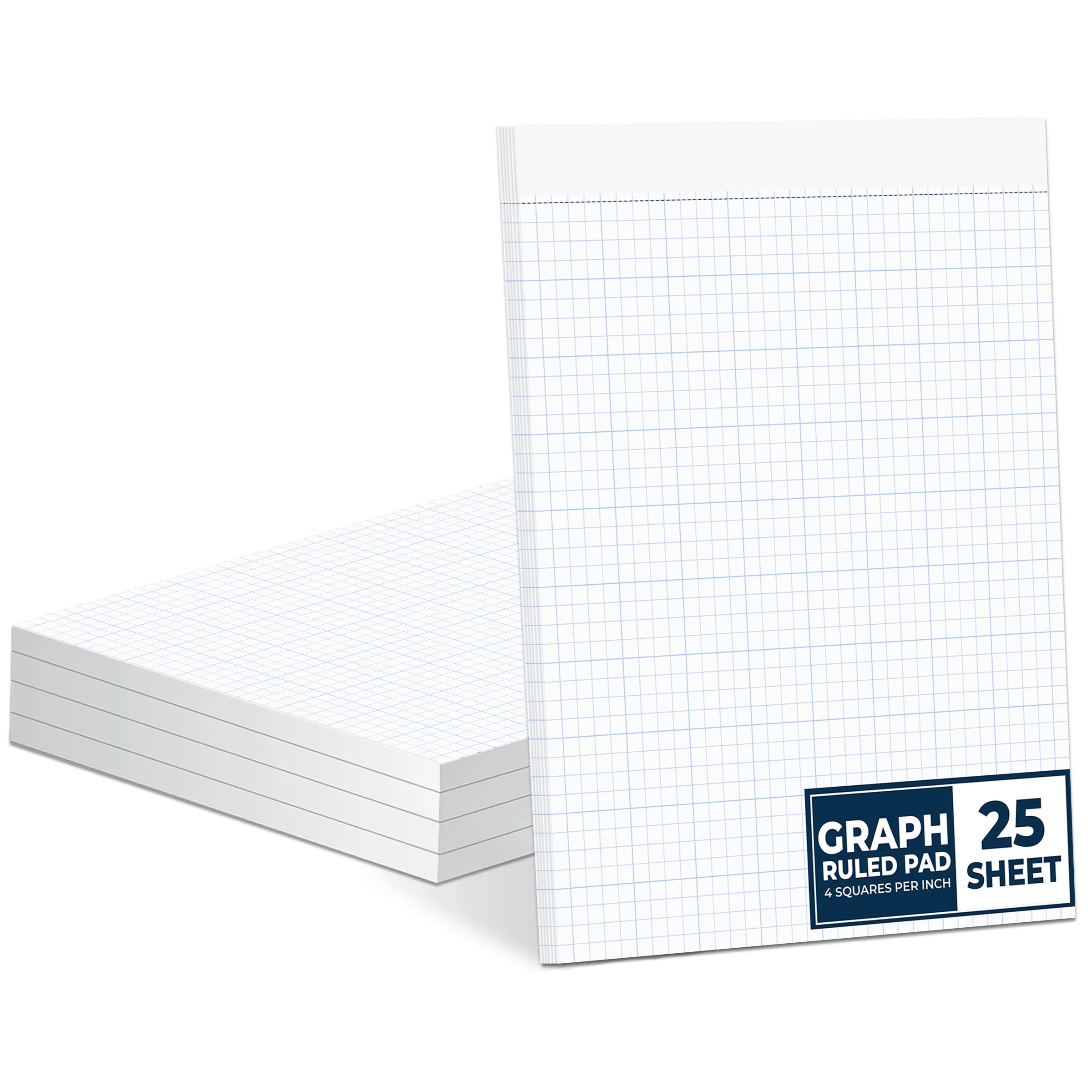 6 Pack Graph Paper Pad 8 5 X 11 4x4 Graph Ruled Grid Paper Pad Blueprint Quadrille Pad Grid Pad Notebook White Graft Paper 25 Sheets Pad 6 Pack 25 Sheets Walmart